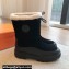 Hermes Journey Women/Men ankle boots in suede calfskin and calfskin Black with shearling lining 2024