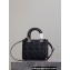 Dior Medium Lady Dior Bag in Black Graphic Cannage Calfskin 2024