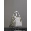 Dior Medium Lady Dior Bag in White Graphic Cannage Calfskin 2024