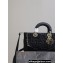 Dior Medium Lady D-Joy Bag in Black Graphic Cannage Calfskin 2024