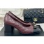 Chanel Heel 7cm Calfskin & Lambskin Quilting Pumps G45879 Burgundy 2024
