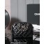 Chanel Shiny Lambskin & Gold-Tone Metal Small Tote Bag AS5130 Black 2024