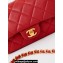 Chanel Shiny Lambskin, Imitation Pearls & Gold-Tone Metal Mini Flap Bag AS4947 Red 2024