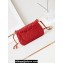 Chanel Shiny Lambskin, Imitation Pearls & Gold-Tone Metal Mini Flap Bag AS4947 Red 2024