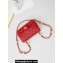 Chanel Shiny Lambskin, Imitation Pearls & Gold-Tone Metal Mini Flap Bag AS4947 Red 2024