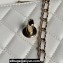 Chanel Lambskin, Strass & Gold-Tone Metal Clutch with Chain Bag AP4044 White 2024