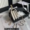 Chanel Lambskin, Strass & Gold-Tone Metal Clutch with Chain Bag AP4044 White 2024