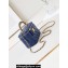 Chanel Shiny Lambskin & Gold-Tone Metal Clutch with Chain Bag AP4168 Blue 2024