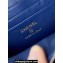Chanel Shiny Lambskin & Gold-Tone Metal Clutch with Chain Bag AP4168 Blue 2024