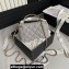 Chanel Lambskin, Strass & Gold-Tone Metal Clutch with Chain Bag AP4046 Gray 2024