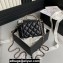 Chanel Lambskin, Strass & Gold-Tone Metal Clutch with Chain Bag AP4046 Black 2024