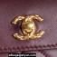 Chanel Lambskin & Gold-Tone Metal Clutch Bag AS5038 Burgundy 2024