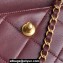 Chanel Lambskin & Gold-Tone Metal Clutch Bag AS5038 Burgundy 2024