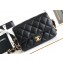Chanel 24K Lambskin & Gold-Tone Metal Flap Bag Black 2024