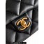 Chanel 24K Lambskin & Gold-Tone Metal Flap Bag Black 2024