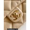 Chanel 24K Lambskin & Gold-Tone Metal Small Flap Bag Beige 2024