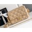 Chanel 24K Lambskin & Gold-Tone Metal Flap Bag Beige 2024