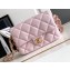 Chanel 24K Lambskin & Gold-Tone Metal Small Flap Bag Pink 2024