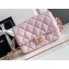 Chanel 24K Lambskin & Gold-Tone Metal Flap Bag Pink 2024