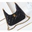 Chanel Shiny Lambskin & Gold-Tone Metal Small Hobo Handbag AS4966 Black 2024