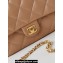 Chanel Shiny Lambskin & Gold-Tone Metal Mini Flap Bag with Top Handle AS5043 Beige 2024