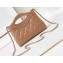 Chanel Shiny Lambskin & Gold-Tone Metal CHANEL 31 Nano Shopping Bag AP3656 Brown 2024