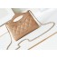 Chanel Shiny Lambskin & Gold-Tone Metal CHANEL 31 Nano Shopping Bag AP3656 Beige 2024