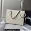 Chanel Grained Calfskin & Gold-Tone Metal Small Tote Bag AS4940 White 2024