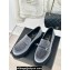 Chanel Velvet Platform Moccasins Gray 2024