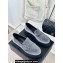 Chanel Velvet Platform Moccasins Gray 2024