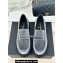 Chanel Velvet Platform Moccasins Gray 2024