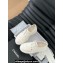 Chanel Calfskin and Tweed Lace-up Moccasins White 2024