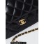 Chanel Shiny Lambskin & Gold-Tone Metal Mini Flap Bag with Top Handle AS5043 Black 2024