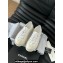 Chanel CC Logo Crinkled Calfskin Platform Sneakers White 2024