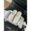 Chanel CC Logo Crinkled Calfskin Platform Sneakers White 2024