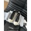 Chanel CC Logo Crinkled Calfskin Platform Sneakers Black 2024