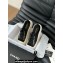 Chanel CC Logo Crinkled Calfskin Platform Sneakers Black 2024