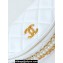 Chanel Shiny Lambskin, Imitation Pearls & Gold-Tone Metal Waist Bag AS4991 White 2024