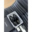 Chanel Calfskin Quilting Lace-up Moccasins Black 2024