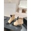 Chanel Heel 7cm Lambskin & Grosgrain Short Boots G45695 Beige 2024