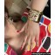 Chanel Metal & Resin Cuff Bracelet ABD663 Gold & White 2024