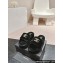 Chanel Chain CC Logo Shearling Fur Platform Mules Black 2024