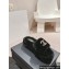 Chanel Chain CC Logo Shearling Fur Platform Mules Black 2024