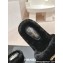 Chanel Chain CC Logo Shearling Fur Platform Mules Black 2024