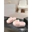 Chanel Chain CC Logo Shearling Fur Platform Mules Pink 2024