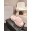 Chanel Chain CC Logo Shearling Fur Platform Mules Pink 2024
