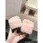Chanel Chain CC Logo Shearling Fur Platform Mules Pink 2024