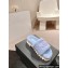 Chanel Resin CC Logo Shearling Platform Mules Blue 2024