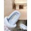 Chanel Resin CC Logo Shearling Platform Mules Blue 2024