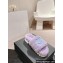 Chanel Resin CC Logo Shearling Platform Mules Purple 2024